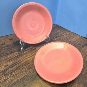 Set of 2 Fiesta Salad Plates Approx 7.25" Flamingo (Retired Color)